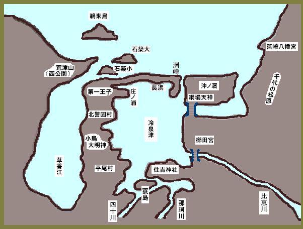 わかりやすいように上を北とした手書きです
